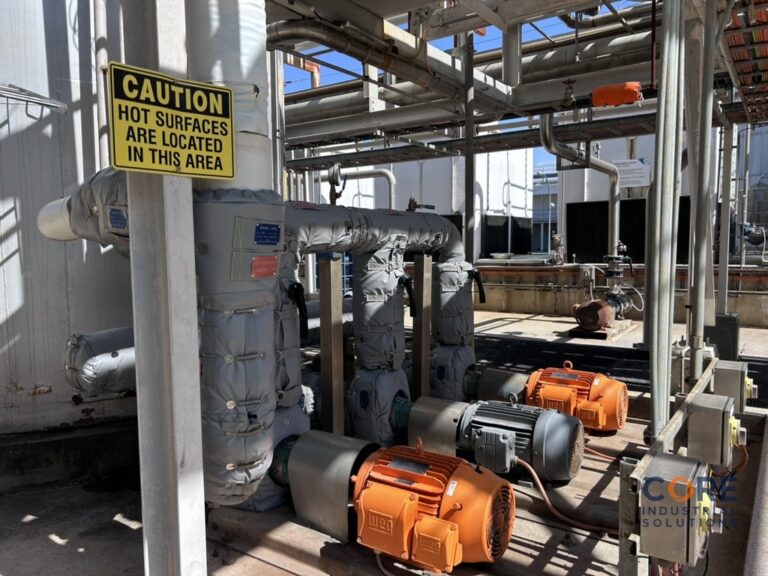 Industrial pump skid fitted with insulation system